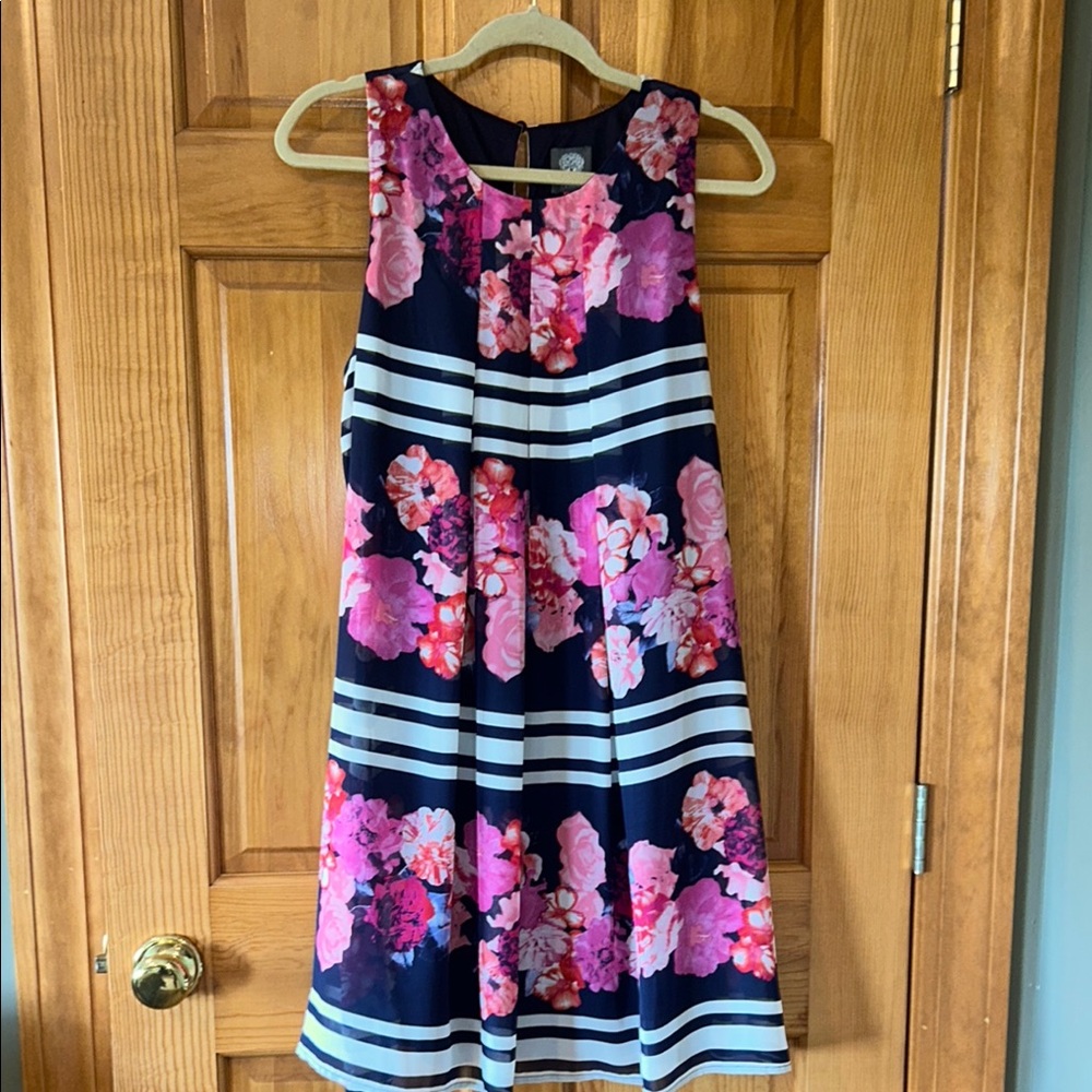 NWT Vince Camuto Pink and Black Sleeveless Sundress